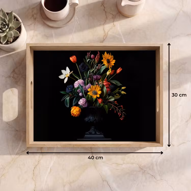 Dienblad - Zonnebloemen - Boeket - Kleurrijk — 9