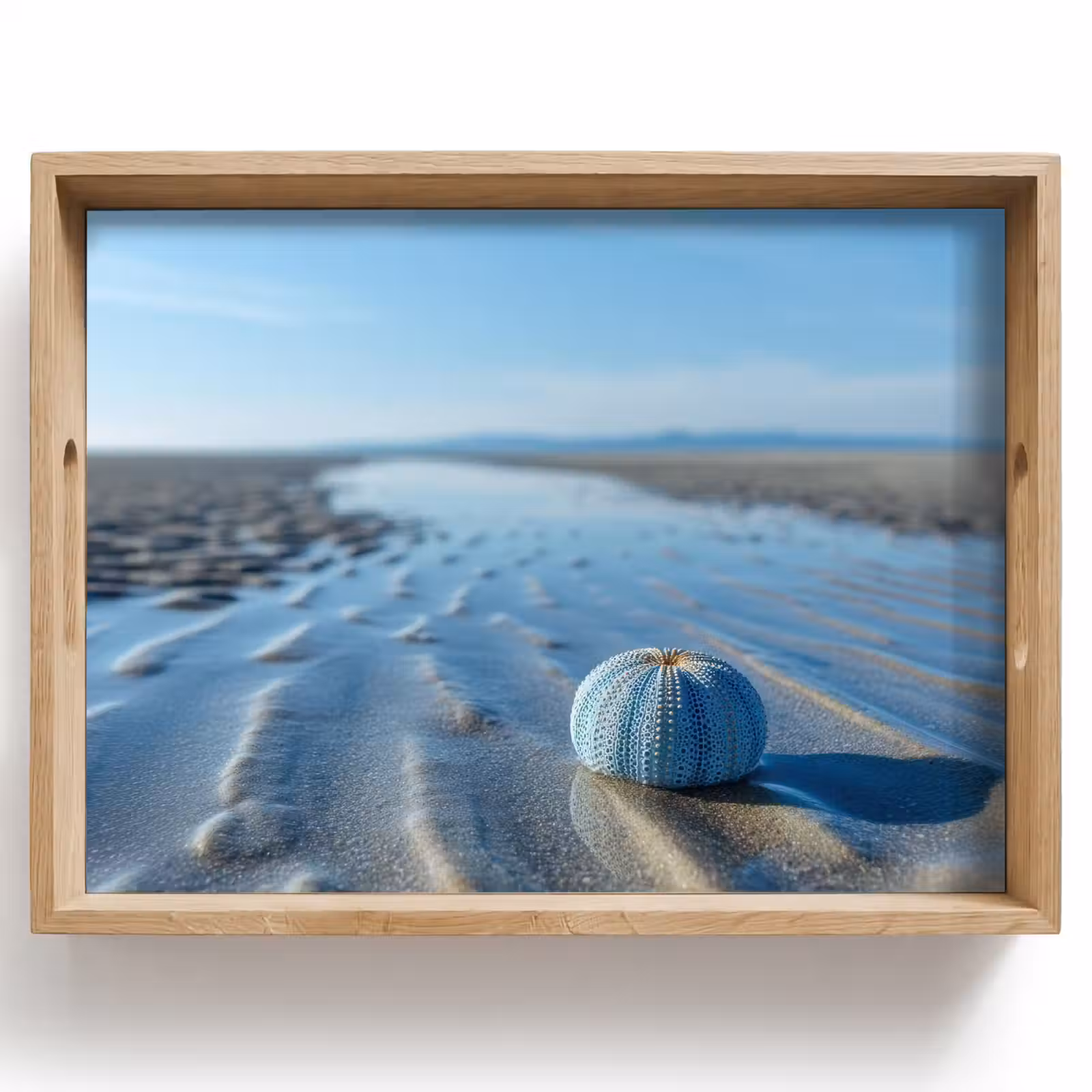 Dienblad - Strand - Schild - Water - Blauw — 1