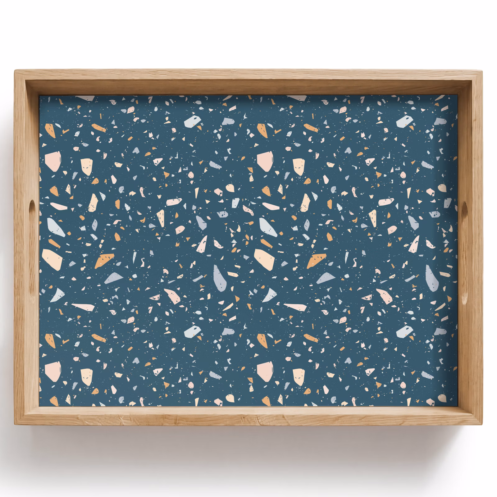 Dienblad - Terrazzo - Patroon - Kleurrijk - Diep blauw — 1