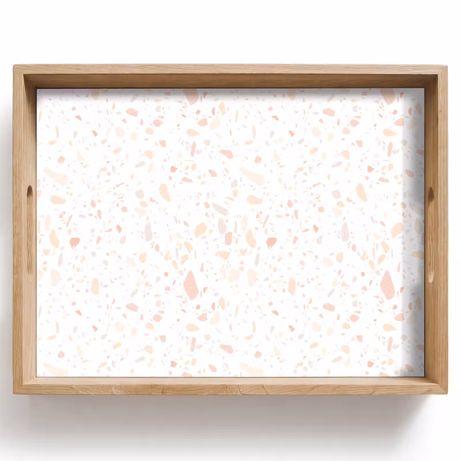 Dienblad - Terrazzo - Patroon - Wit - Perzik — 1
