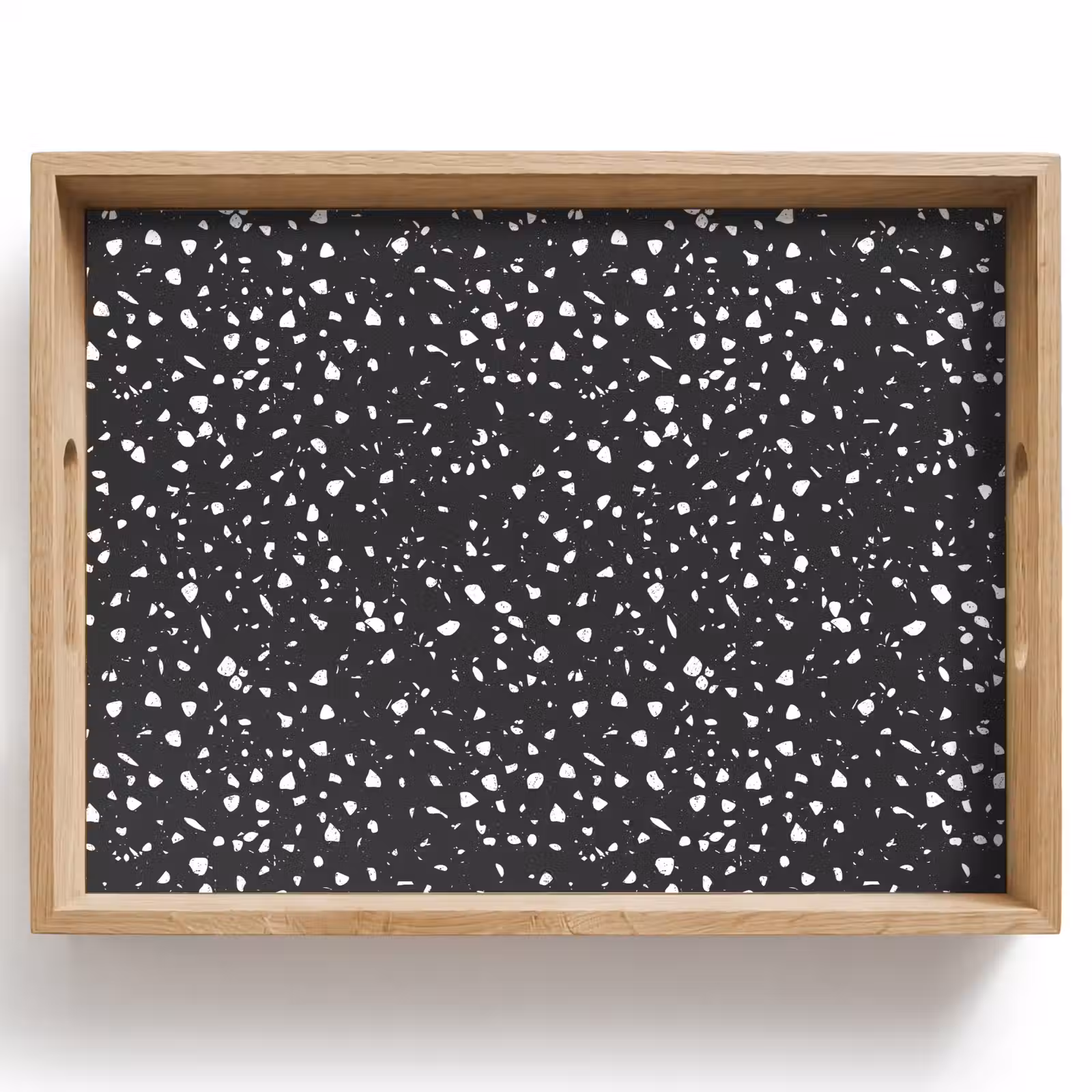 Dienblad - Terrazzo - Patroon - Zwart - Wit — 1