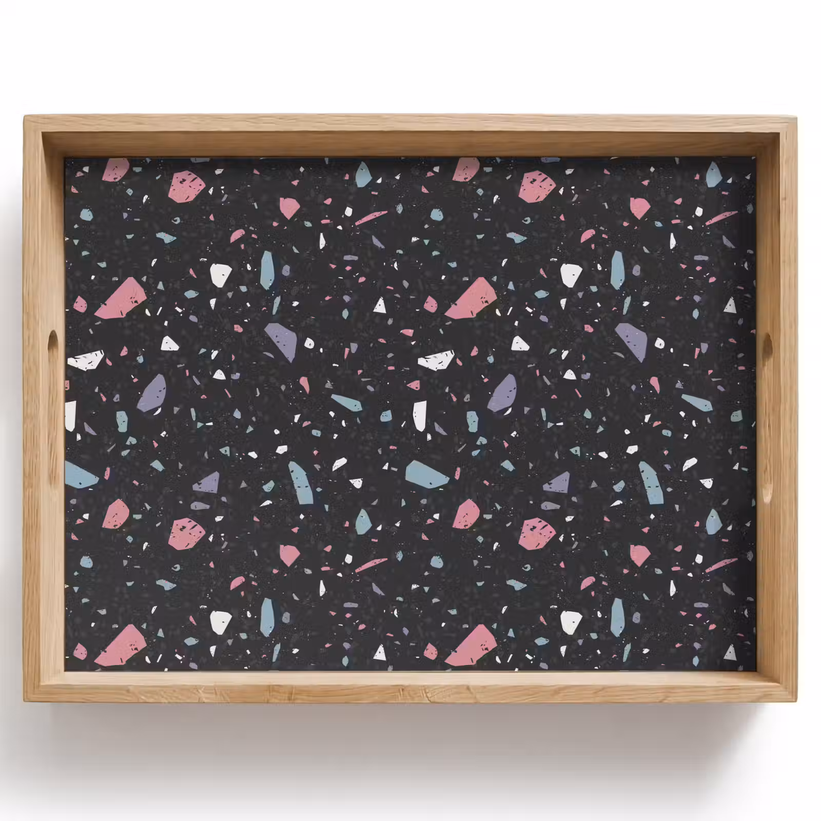 Dienblad - Terrazzo - Patroon - Zwart - Zacht — 1