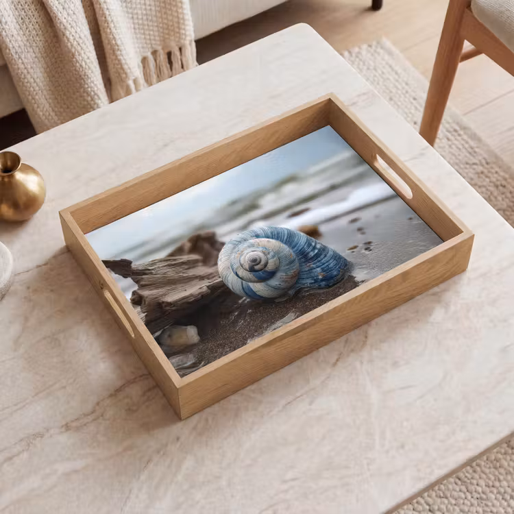 Dienblad - Schelp - Strand - Blauw - Zee — 2