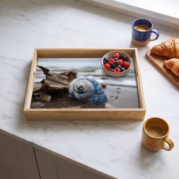Dienblad - Schelp - Strand - Blauw - Zee — 4