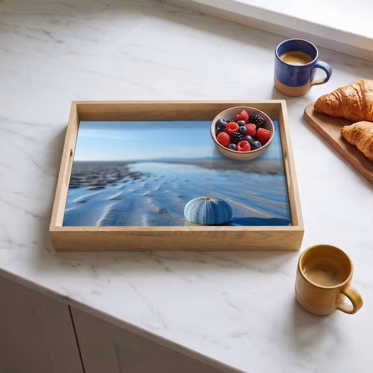 Dienblad - Strand - Schild - Water - Blauw — 4