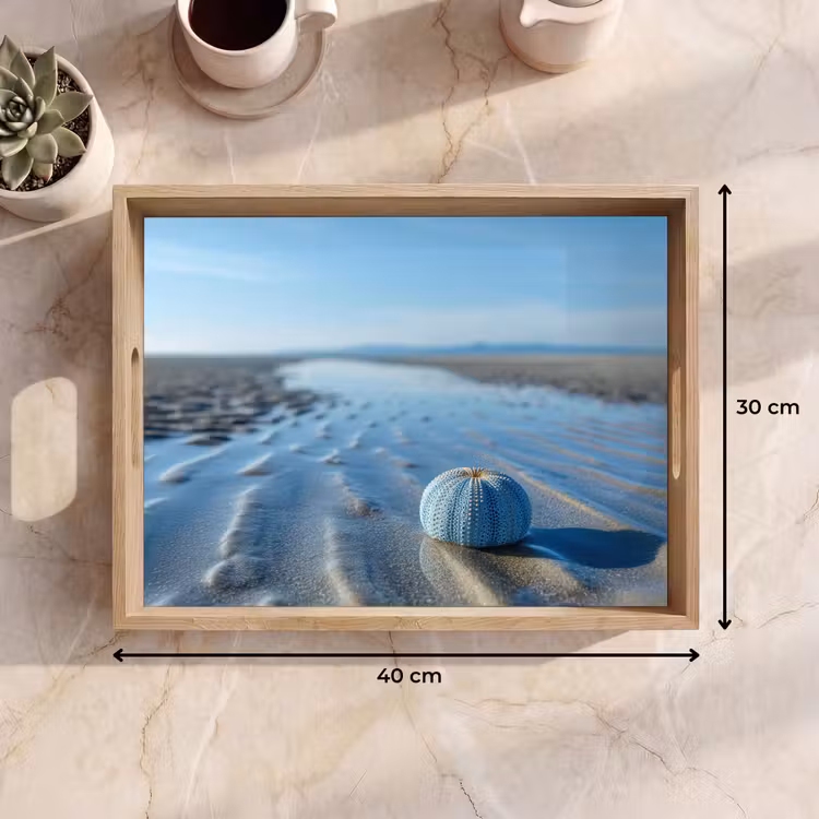 Dienblad - Strand - Schild - Water - Blauw — 9