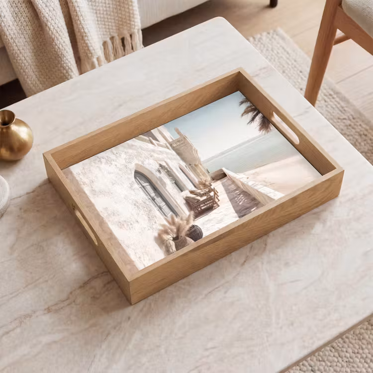 Dienblad - Terras - Stoelen - Strand - Beige — 2