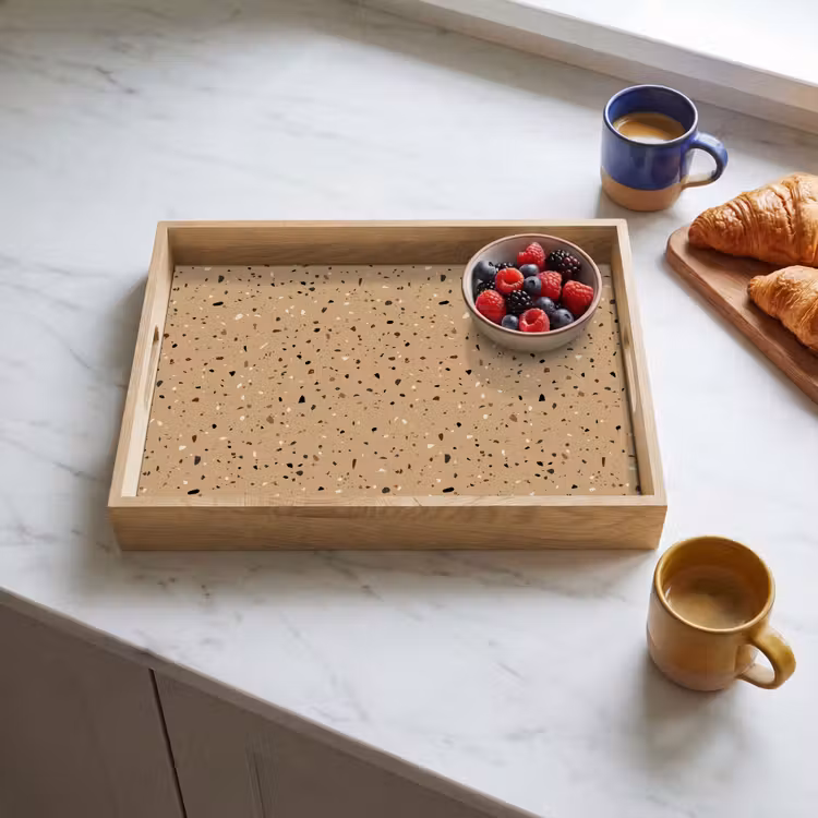 Dienblad - Terrazzo - Patroon - Beige — 4