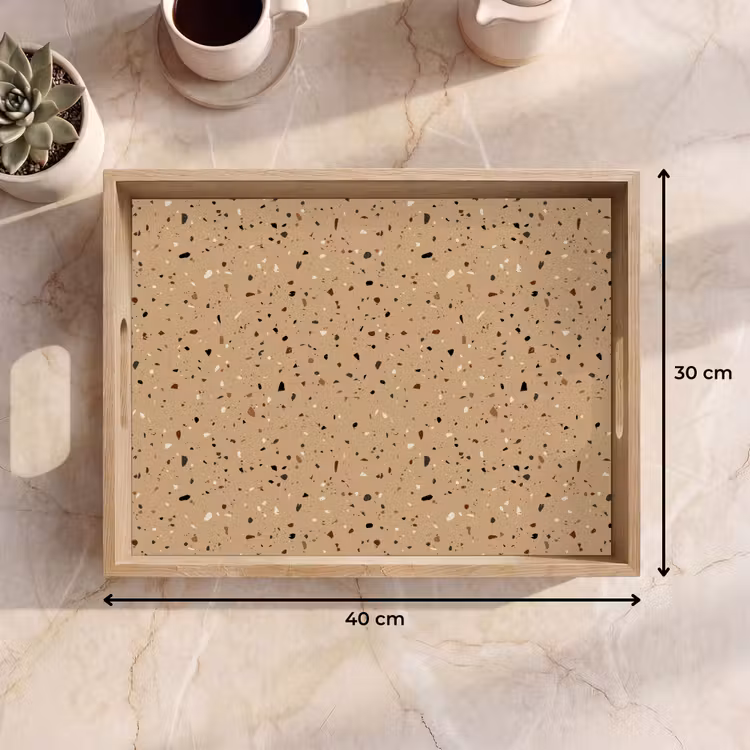Dienblad - Terrazzo - Patroon - Beige — 9