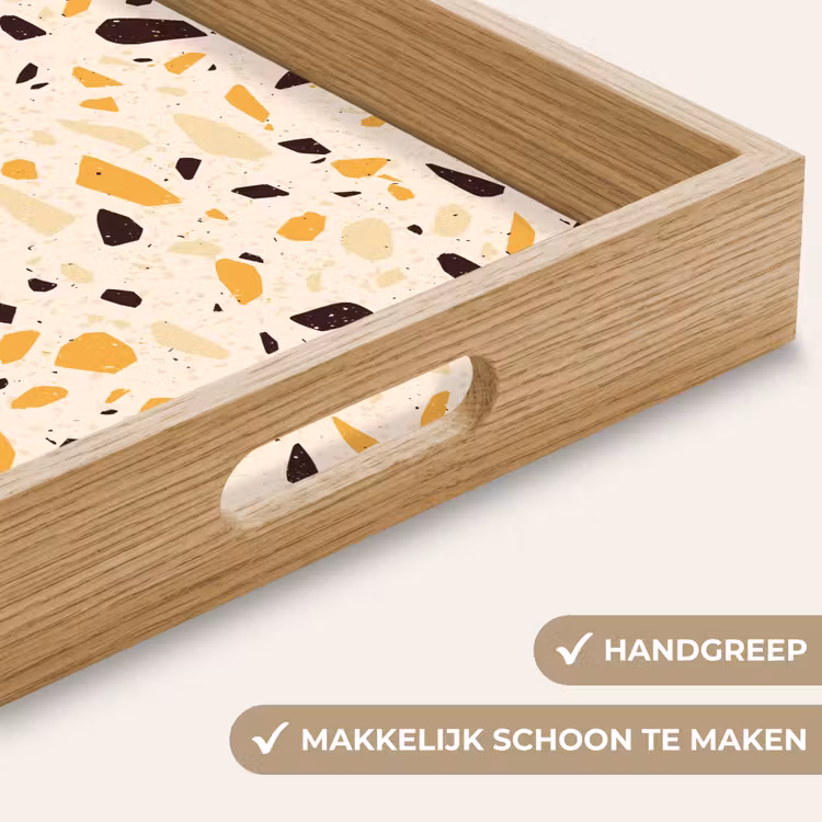 Dienblad - Terrazzo - Patroon - Geel - — 5