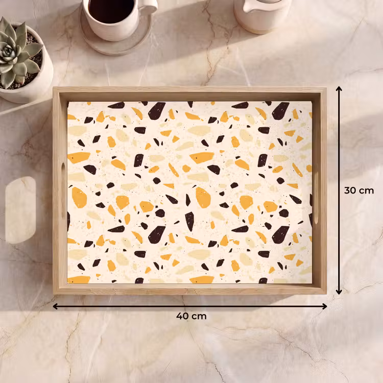 Dienblad - Terrazzo - Patroon - Geel - — 9