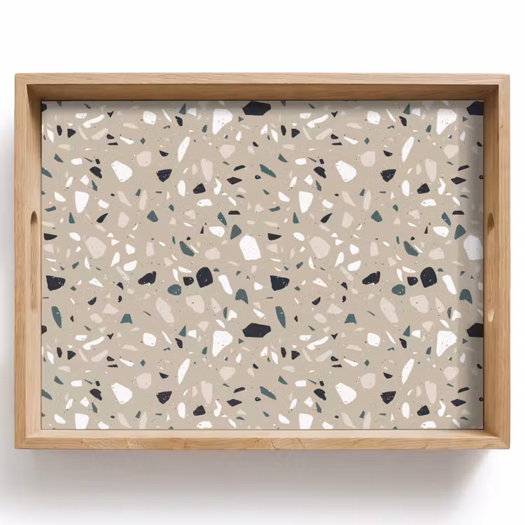 Dienblad - Terrazzo - Patroon - Groen — 1