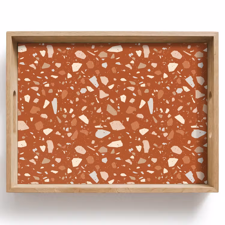 Dienblad - Terrazzo - Patroon - Klei — 1