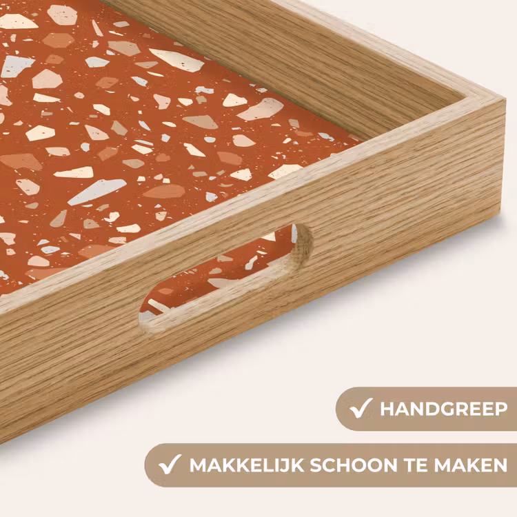 Dienblad - Terrazzo - Patroon - Klei — 5