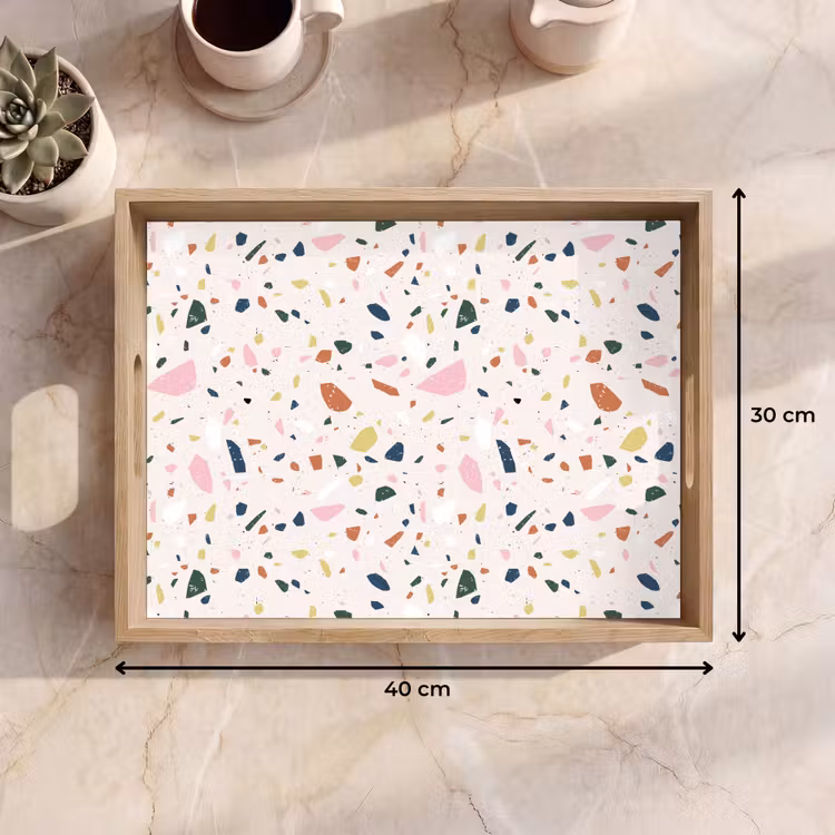 Dienblad - Terrazzo - Patroon - Kleurrijk — 9