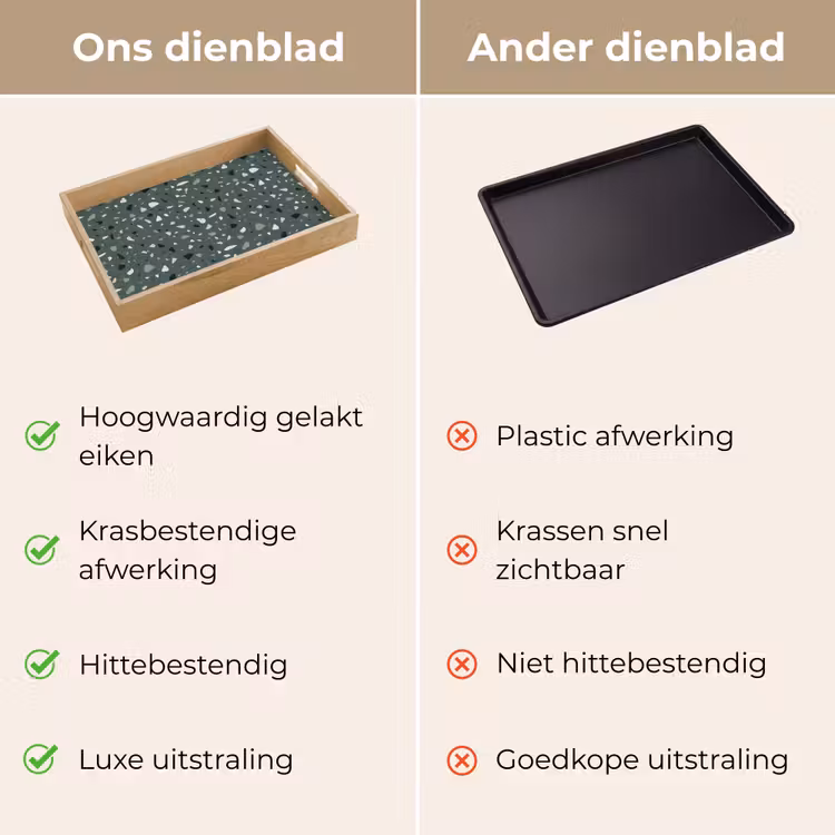 Dienblad - Terrazzo - Patroon - Kleurrijk - Groen — 3