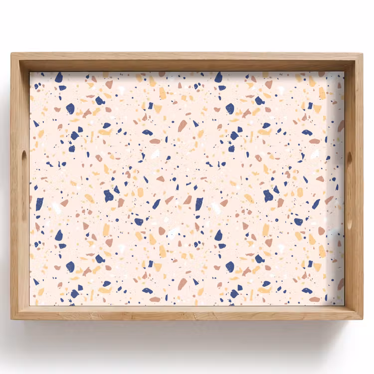 Dienblad - Terrazzo - Patroon - Kleurrijk - Indigo — 1