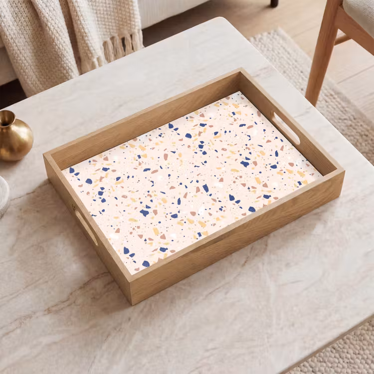 Dienblad - Terrazzo - Patroon - Kleurrijk - Indigo — 2