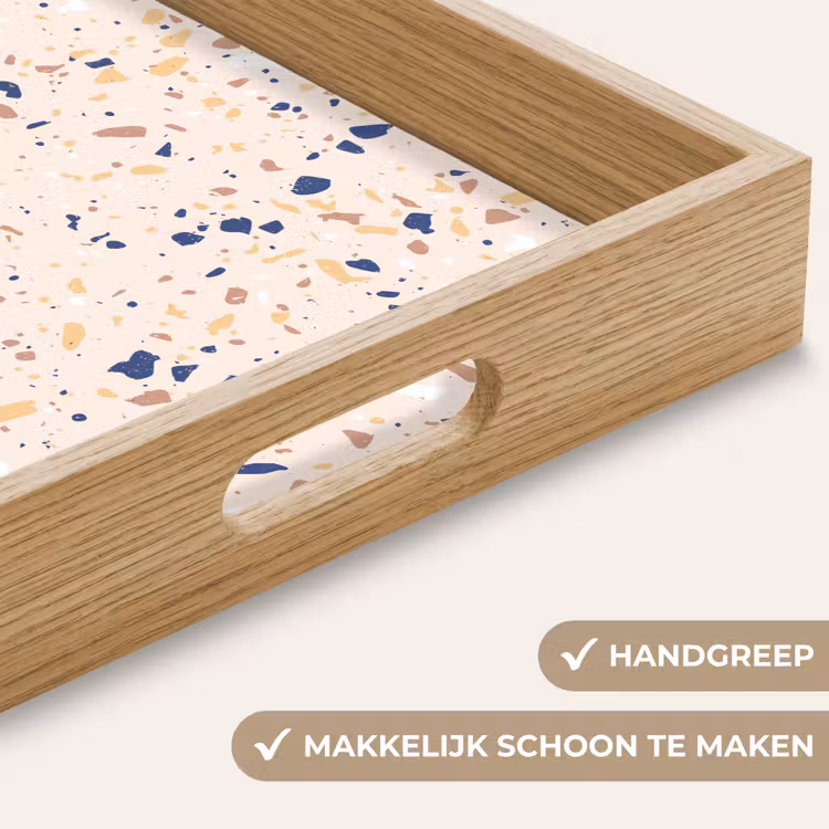 Dienblad - Terrazzo - Patroon - Kleurrijk - Indigo — 5
