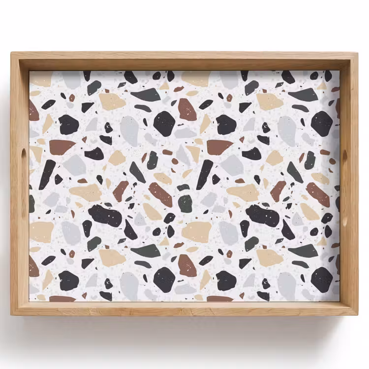 Dienblad - Terrazzo - Patroon - Kleurrijk - Klei — 1
