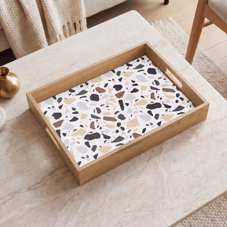 Dienblad - Terrazzo - Patroon - Kleurrijk - Klei — 2