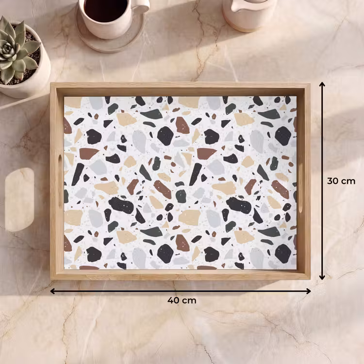 Dienblad - Terrazzo - Patroon - Kleurrijk - Klei — 9