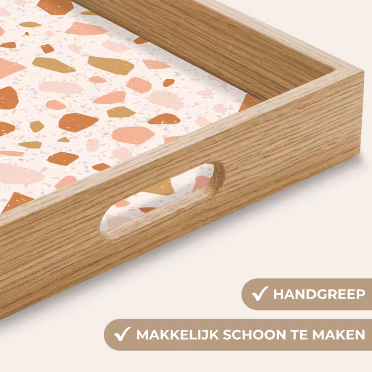 Dienblad - Terrazzo - Patroon - Kleurrijk - Zalm — 5