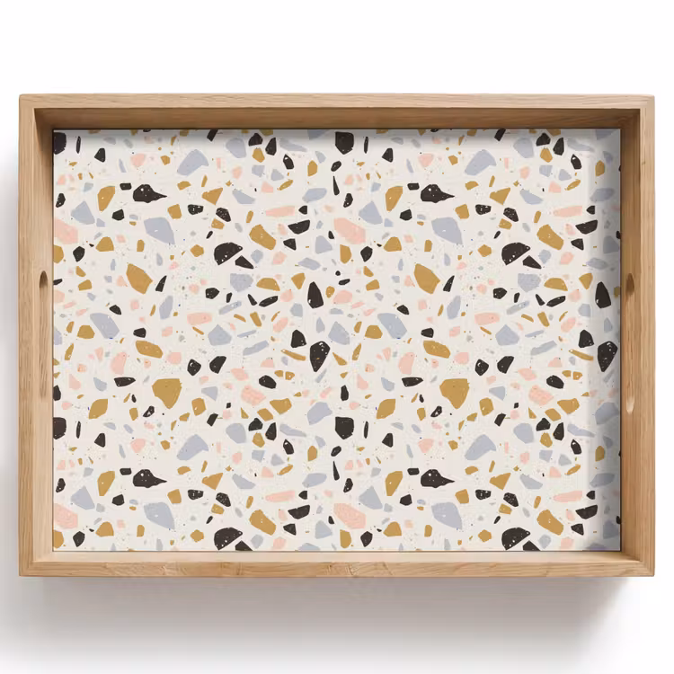 Dienblad - Terrazzo - Patroon - Neutraal - Zacht - Multi — 1