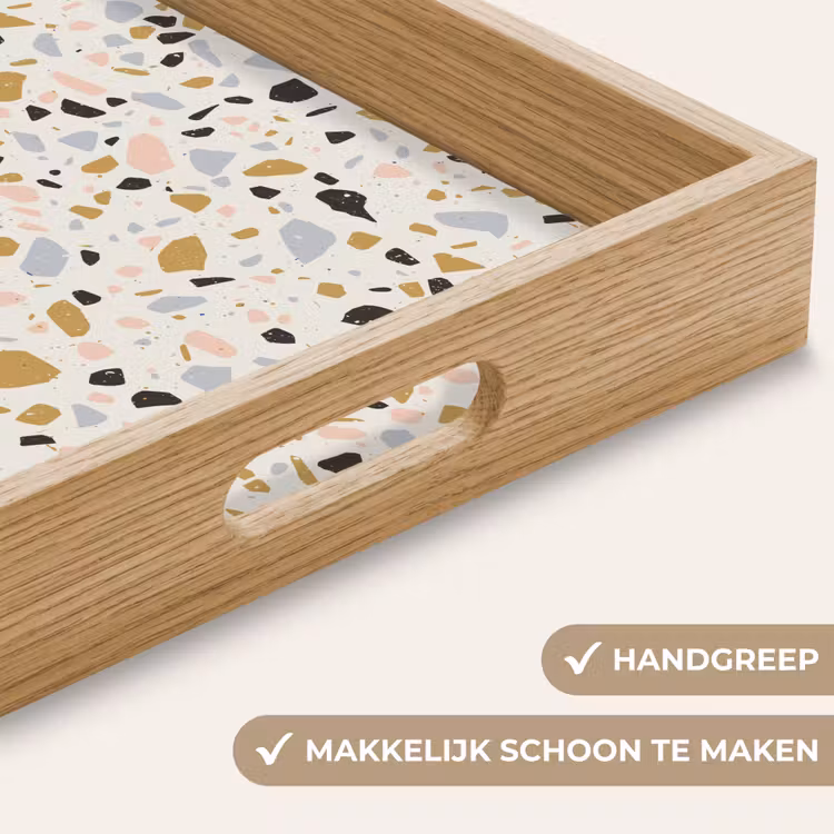 Dienblad - Terrazzo - Patroon - Neutraal - Zacht - Multi — 5