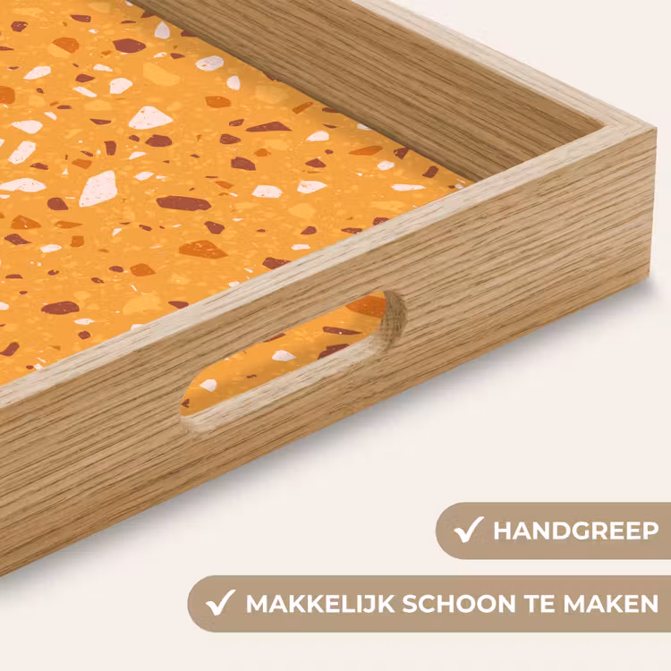 Dienblad - Terrazzo -  Patroon - Okergeel — 5