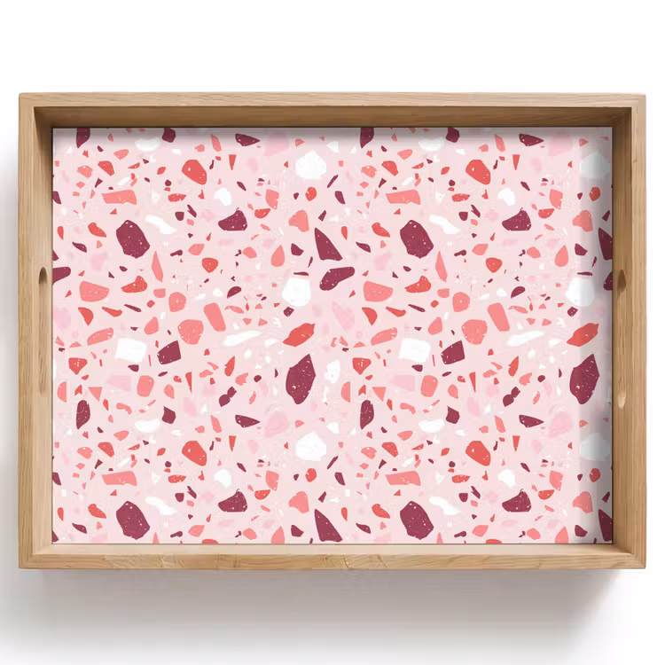 Dienblad - Terrazzo - Patroon - Roze — 1