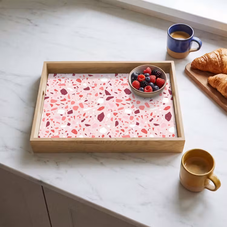 Dienblad - Terrazzo - Patroon - Roze — 4