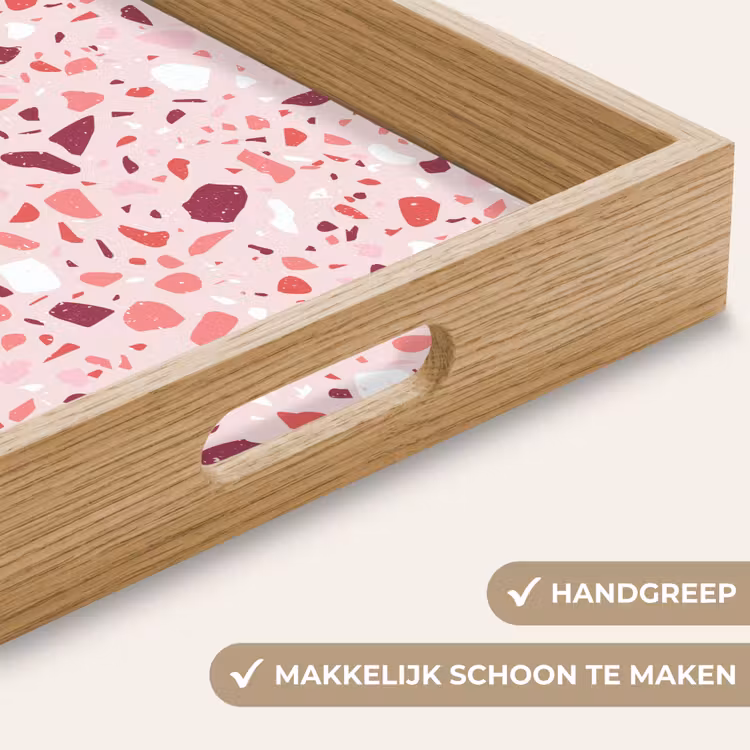 Dienblad - Terrazzo - Patroon - Roze — 5
