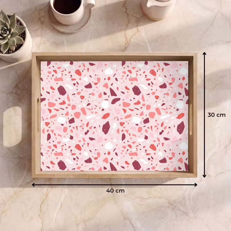 Dienblad - Terrazzo - Patroon - Roze — 9