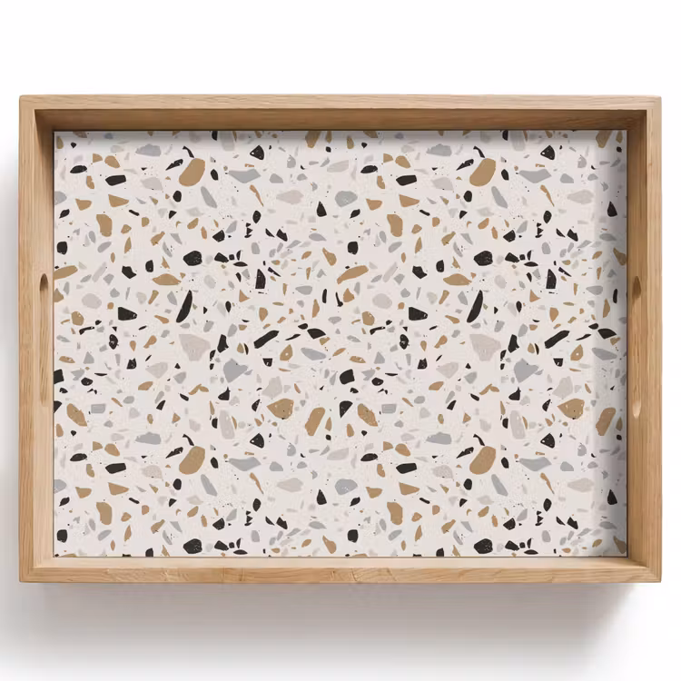 Dienblad - Terrazzo - Patroon - Staal — 1