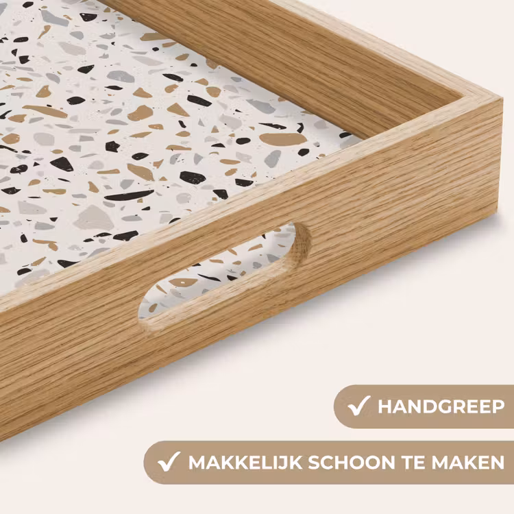 Dienblad - Terrazzo - Patroon - Staal — 5