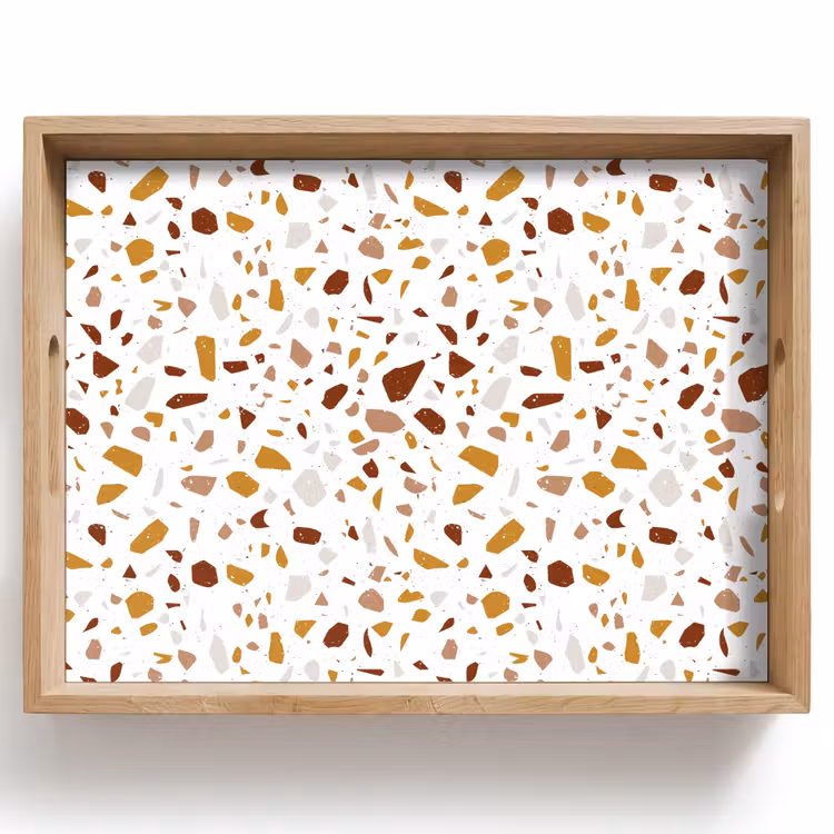 Dienblad - Terrazzo - Patroon - Wit - Urban — 1