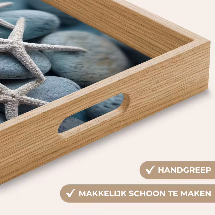 Dienblad - Zeesterren - Stenen - Wit — 5