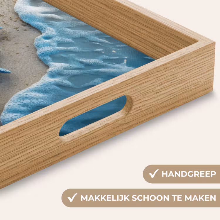Dienblad - Zeesterren - Zand - Zee - Blauw — 5
