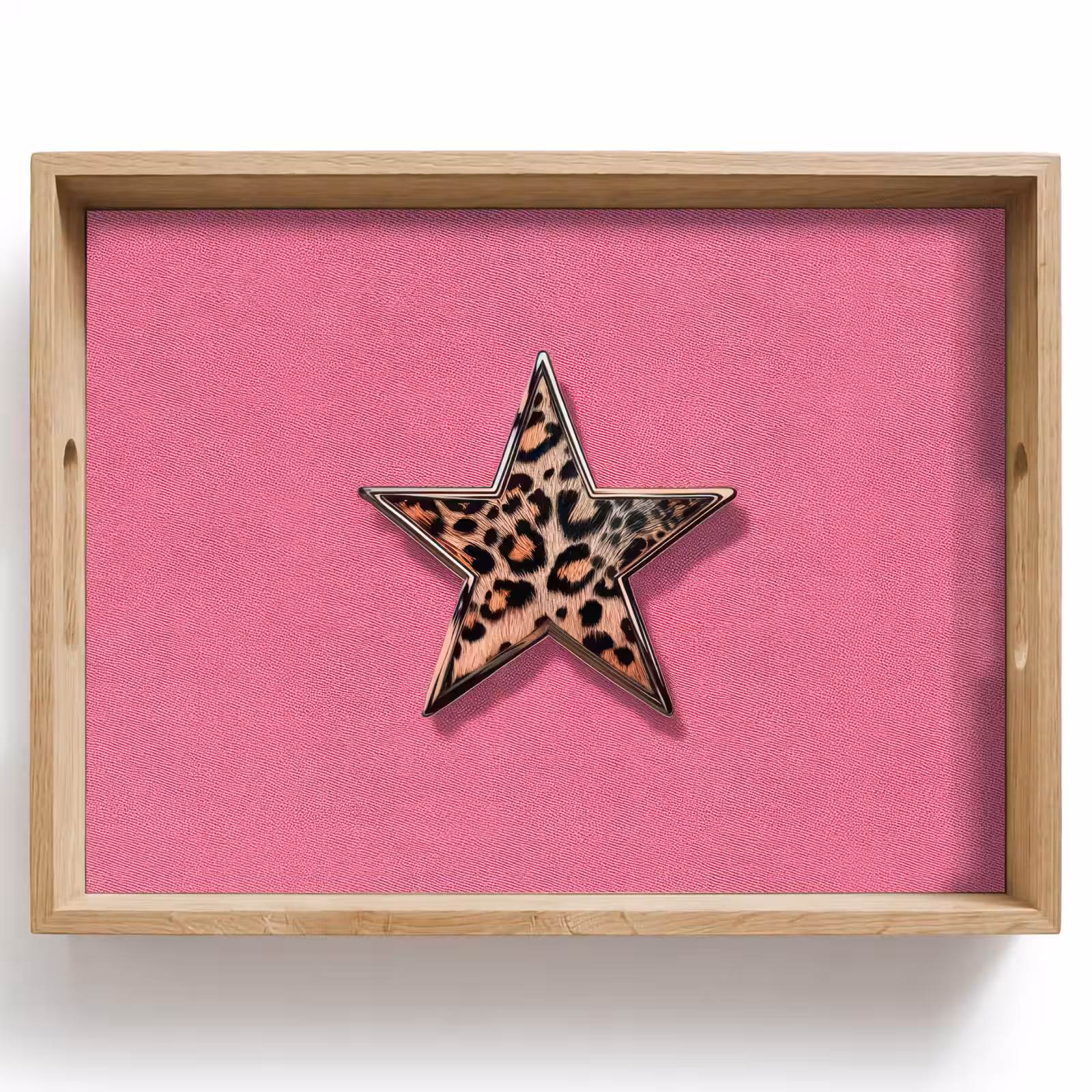 Dienblad - Ster - Luipaard - Print - Roze — 1