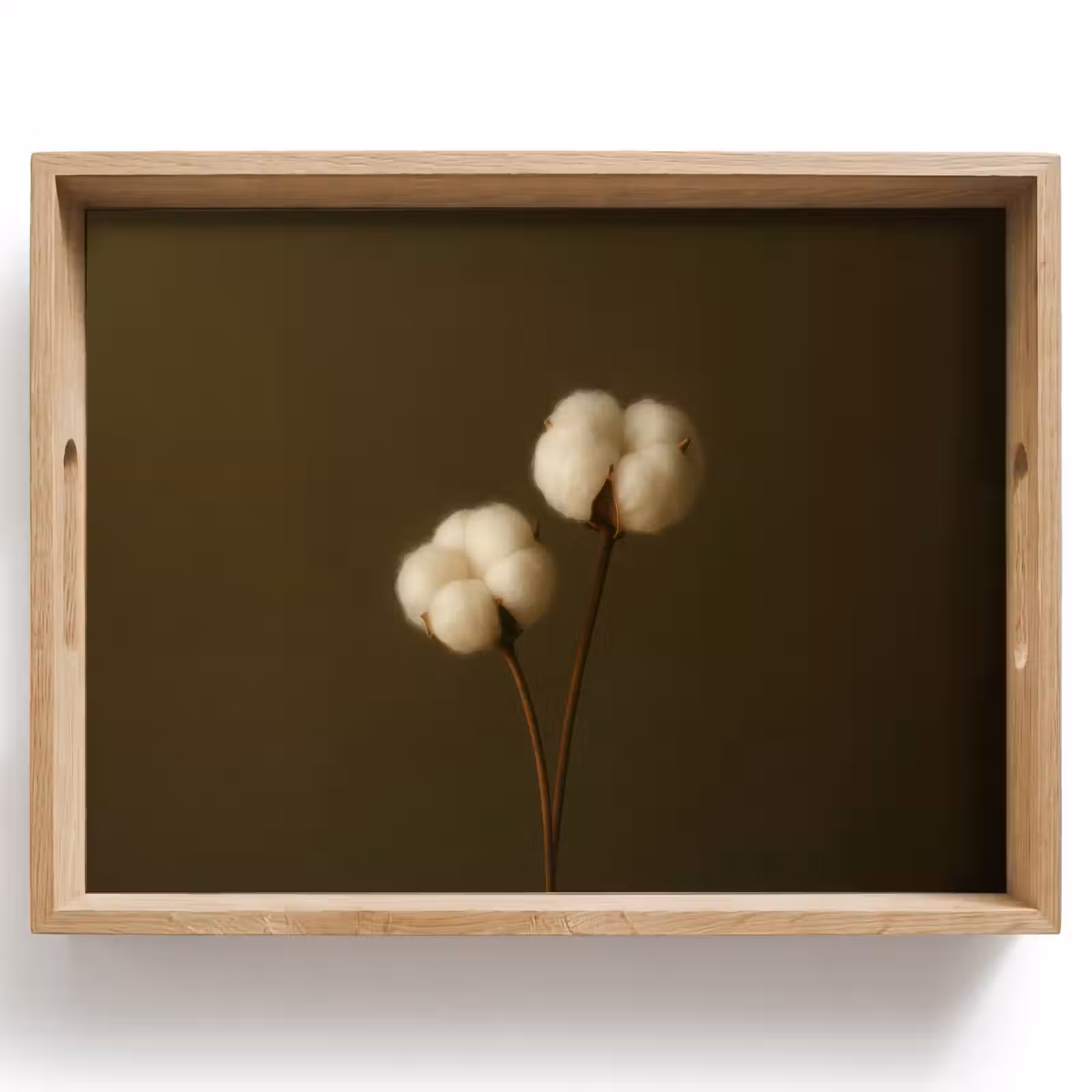 Dienblad - Takken - Katoen - Wit - Bollen — 1