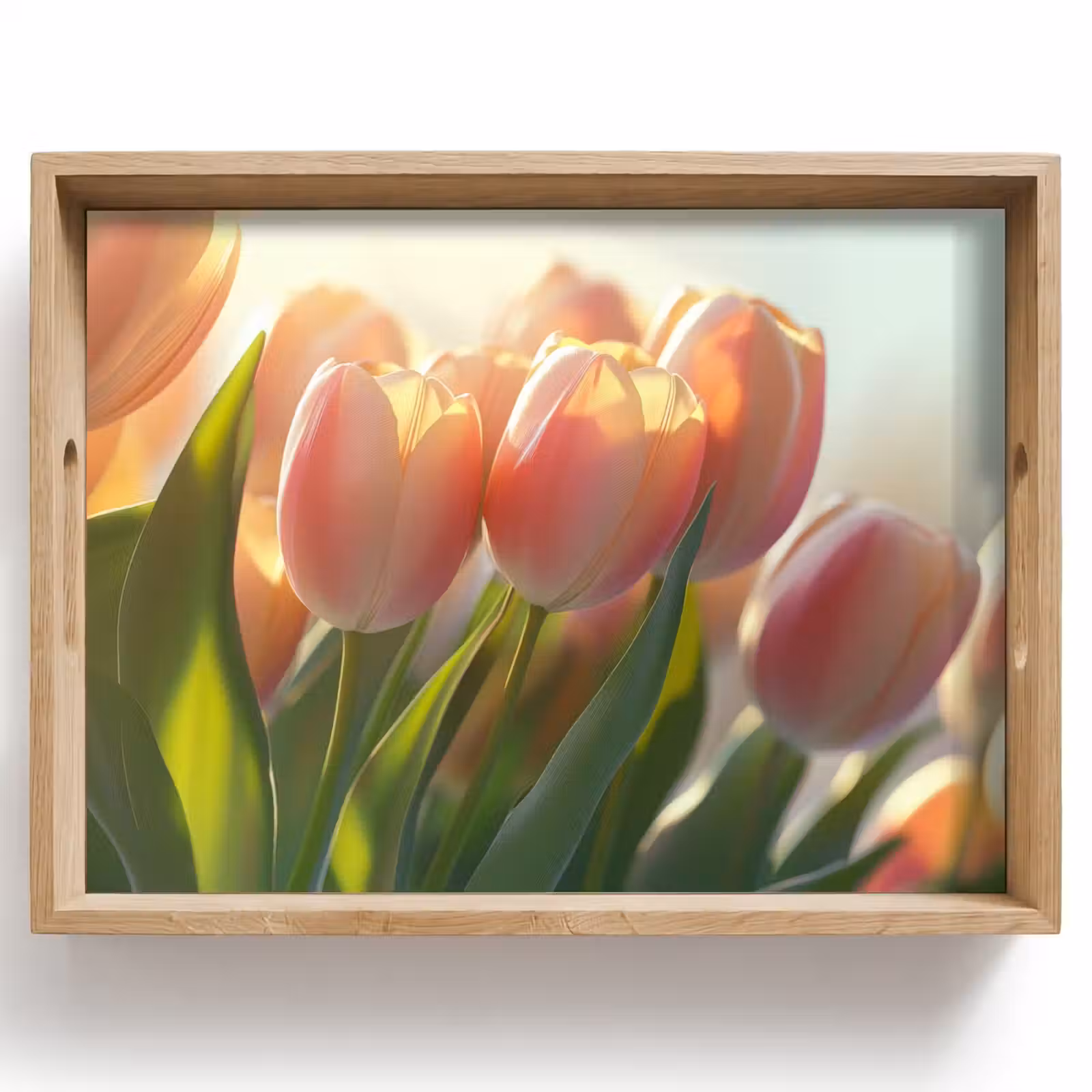 Dienblad - Tulpen - Roze - Zonnestralen — 1