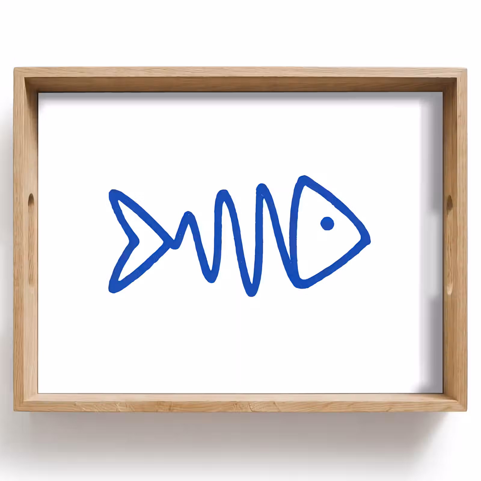 Dienblad - Vis - Minimalistisch - Blauw - Lijn — 1