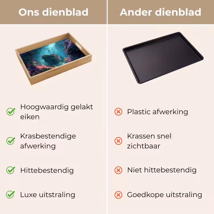 Dienblad - Schip - Hout - Koraalriffen - Zonlicht — 3