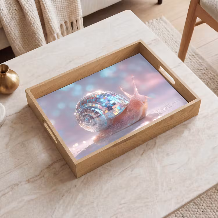 Dienblad - Slak - Disco - Mozaïek - Blauw — 2