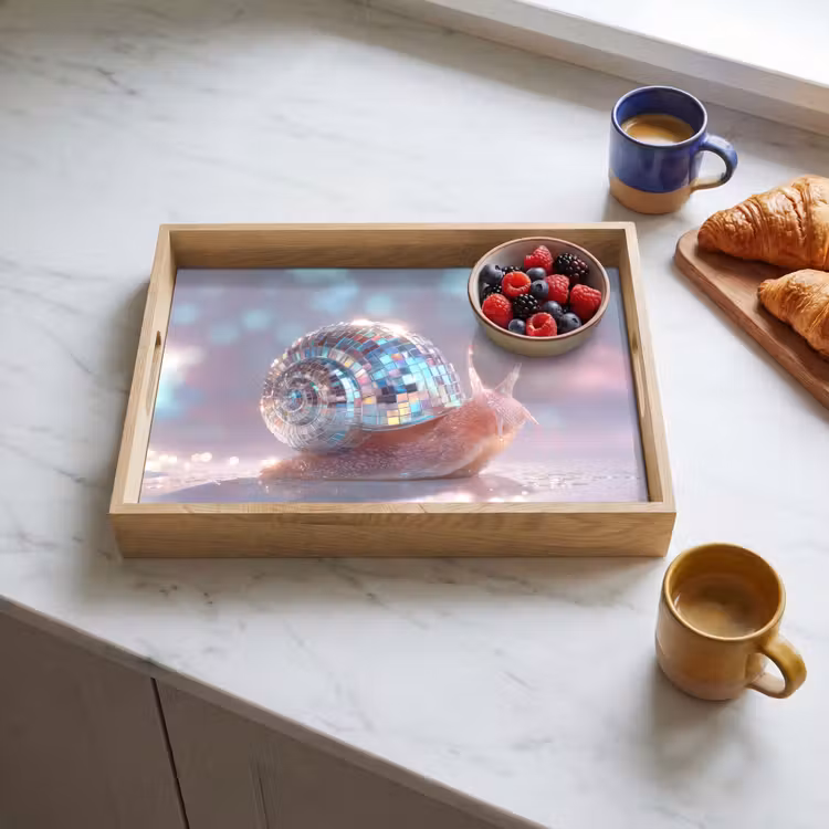 Dienblad - Slak - Disco - Mozaïek - Blauw — 4