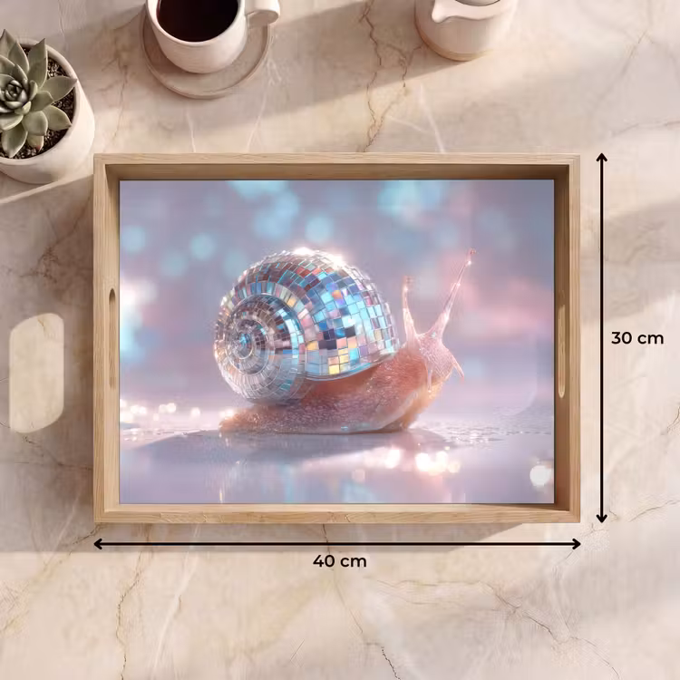 Dienblad - Slak - Disco - Mozaïek - Blauw — 9