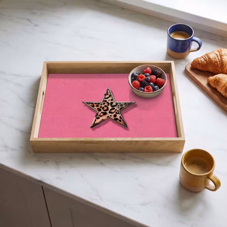 Dienblad - Ster - Luipaard - Print - Roze — 4