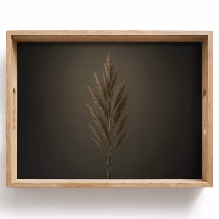 Dienblad - Tak - Pluimgras - Donkerbruin — 1