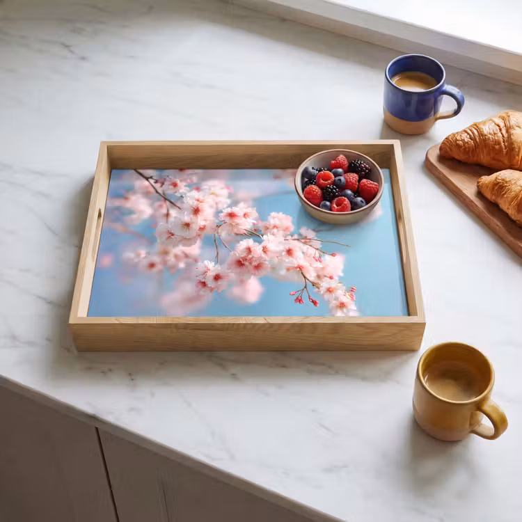 Dienblad - Takken - Bloesems - Roze — 4